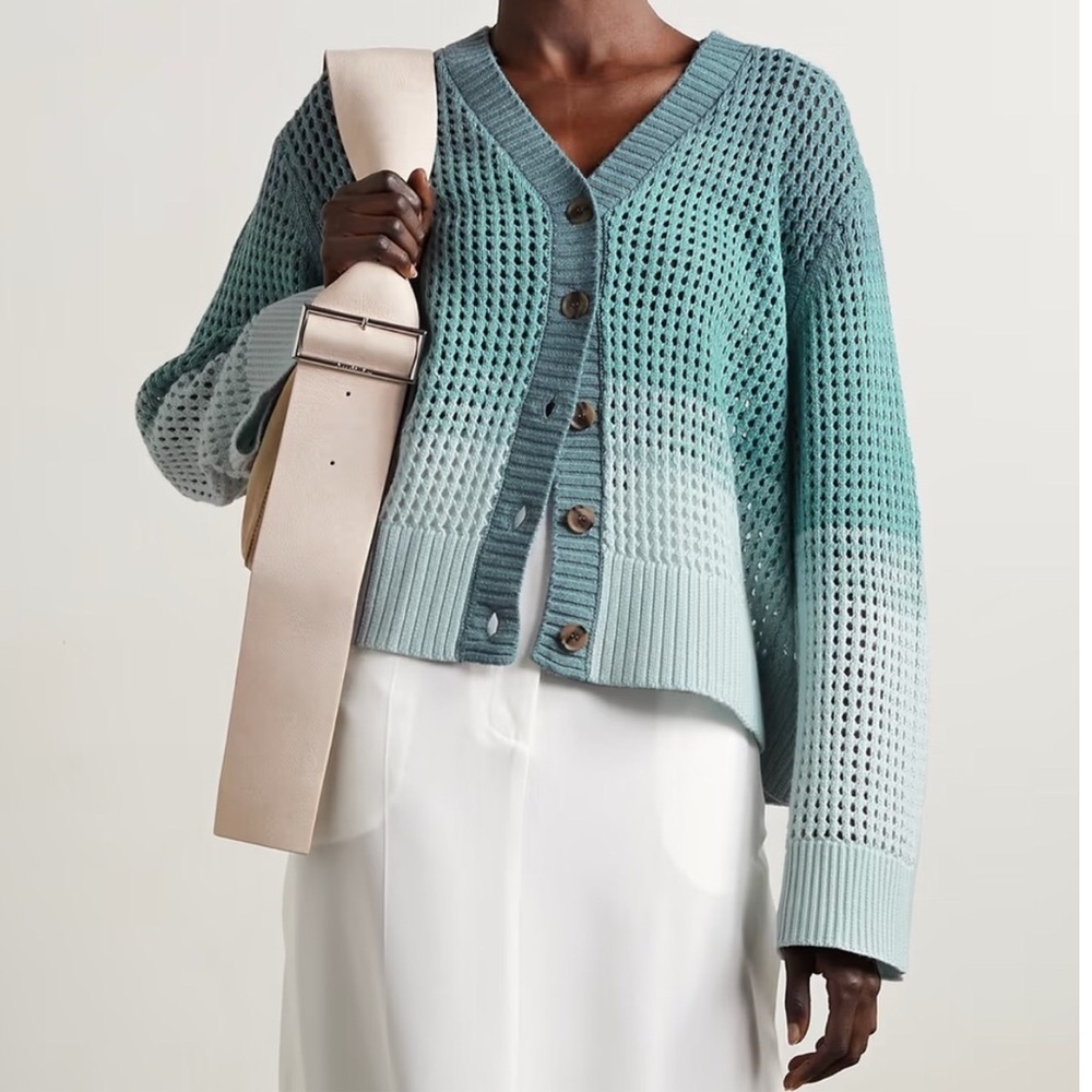 ATM open stitch cashmere blend cardigan M